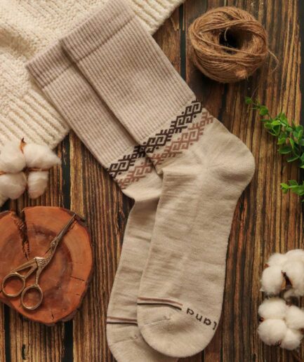 Baltland Ikdienas merino vilnas zeķes ar polsterējumu | Baltas