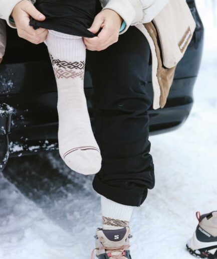 Baltland Ikdienas merino vilnas zeķes ar polsterējumu | Baltas