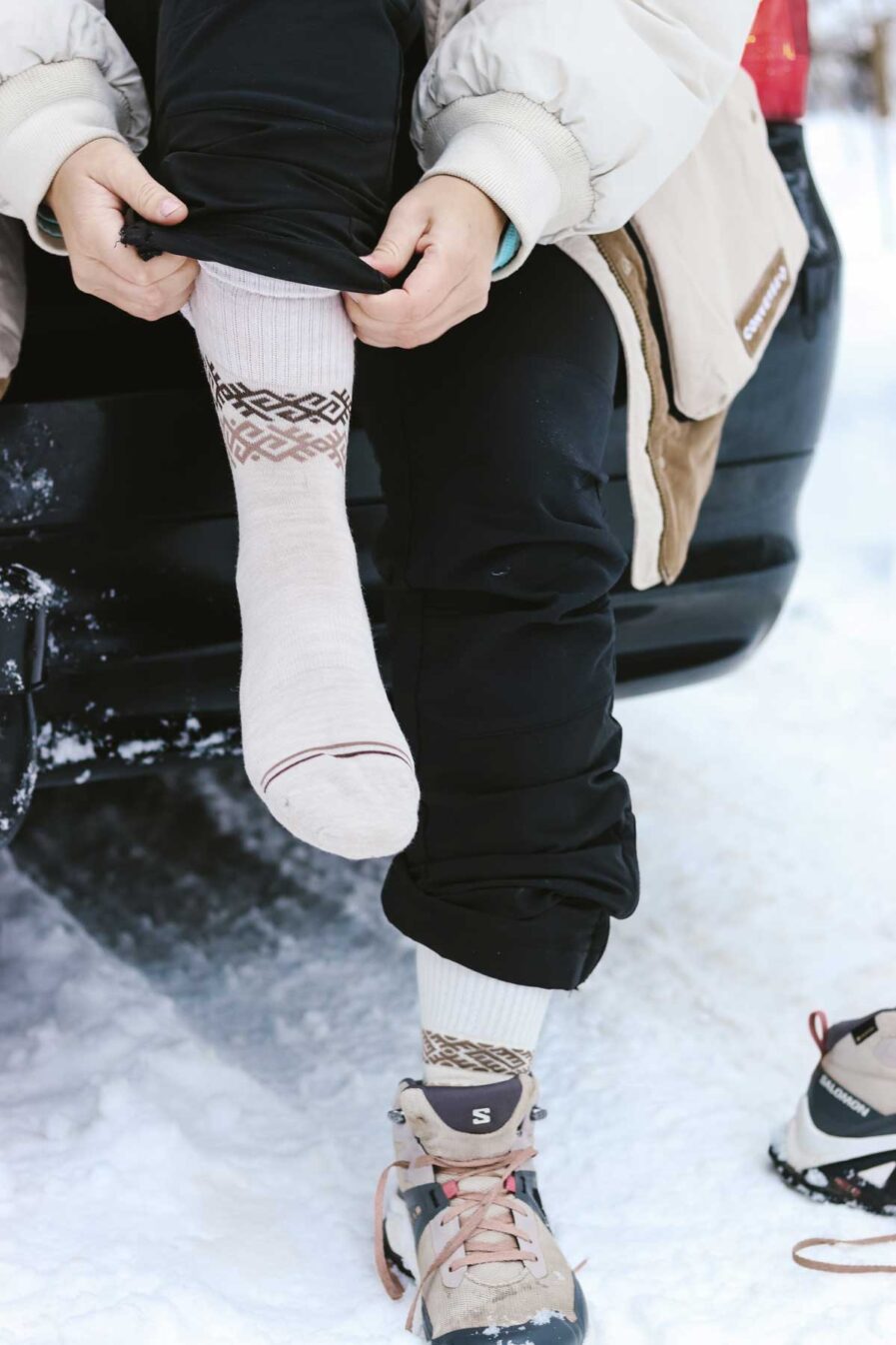 Baltland Ikdienas merino vilnas zeķes ar polsterējumu | Baltas