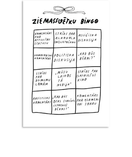 Viss apnicis kartīte | Ziemassvētku Bingo