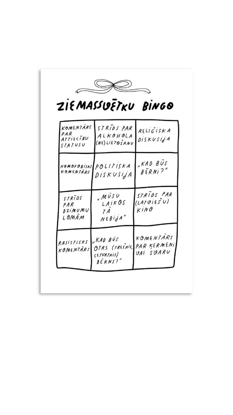 Viss apnicis kartīte | Ziemassvētku Bingo