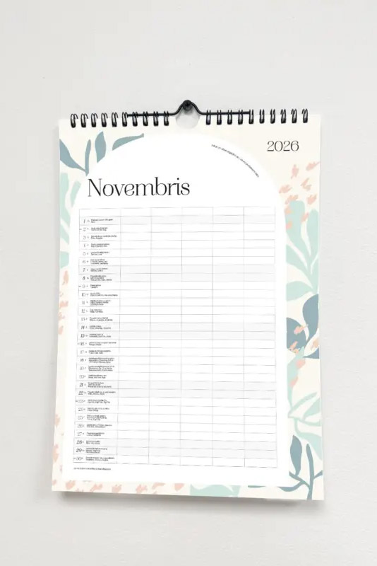 Seik-gimenes-a3-3 SEIK LAIMĪGAIS SIENAS KALENDĀRS – Darbs un mājas 2026