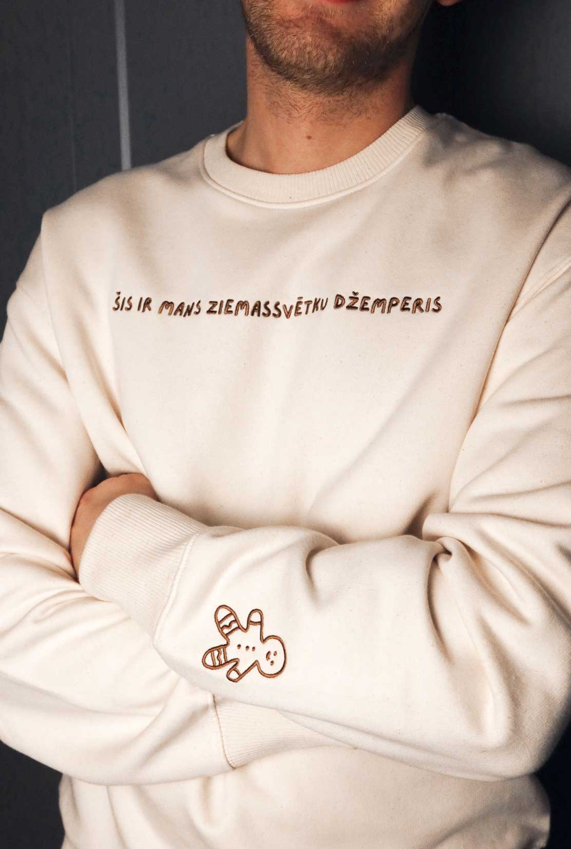 M50 Unisex Relaxed Fit Christmas Sweater | White M50 Unisex Relaxed Fit Christmas Sweater | White