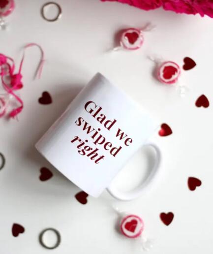 SEIK Design mug | Glad we swiped right
