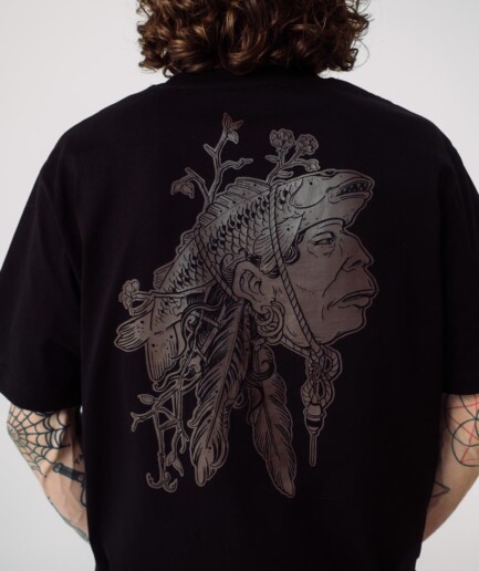 Uman t-krekls unisex melns | Indiānis