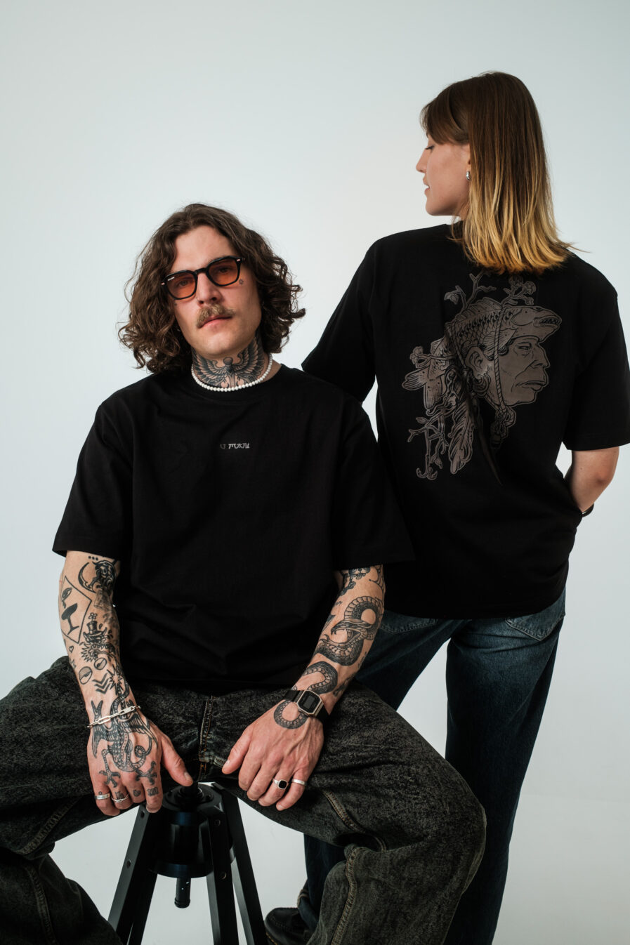 Uman t-krekls unisex melns | Indiānis