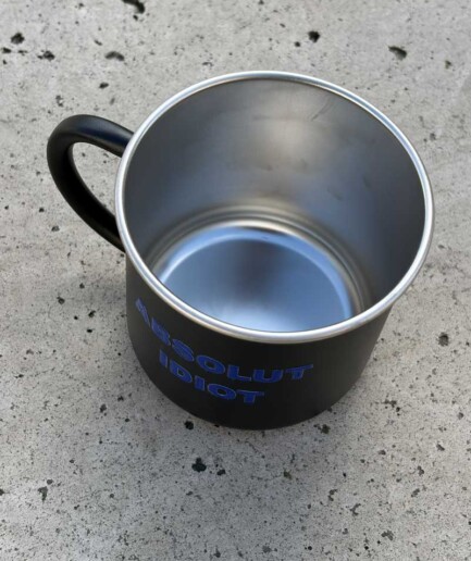 M50 Metal Mug | ABSOLUT IDIOT