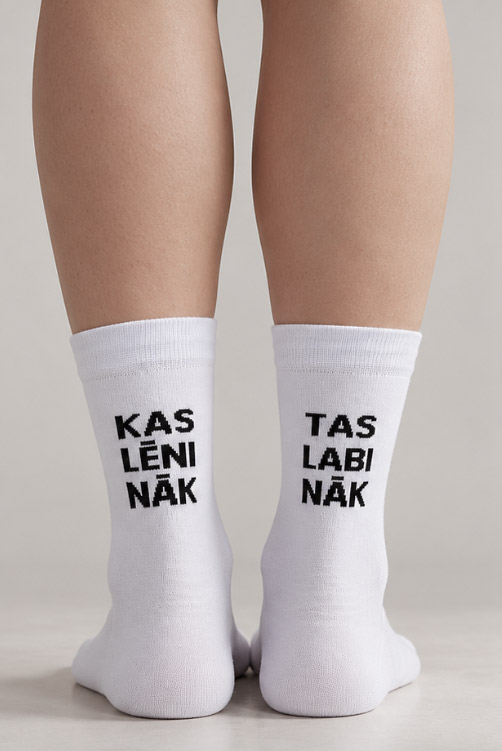RIIJA Socks Lēni, Labi | White