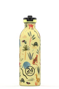 24Bottles Urban Bottle 500ml | Stone Jungle Friends - Colored Sport Lid