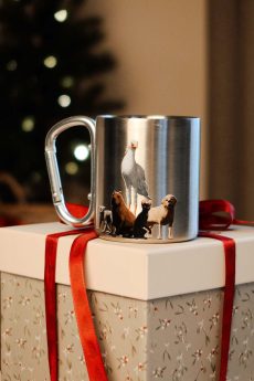 FLOW Stainless steel mug with carabiner handle