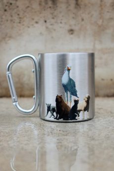 FLOW Stainless steel mug with carabiner handle