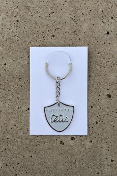 Key chain "Great Dad" | Light Blue Shield