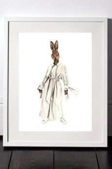 DressedFur Rabbit Art Print