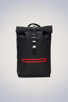 Rains Rolltop Rucksack Contrast | Black