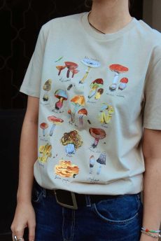 M50 x Zane Veldre Organic Cotton Unisex T-Shirt "Mushrooms" | Sand