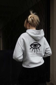 M50 Džemperis ar kapuci | I See You | Pelēks