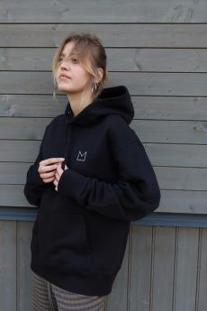 M50 Unisex Džemperis ar kapuci | no signal | Melns