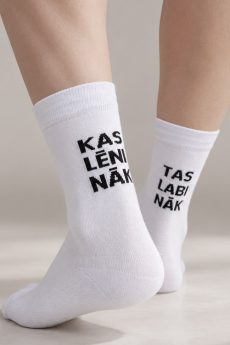RIIJA Socks Lēni, Labi | White